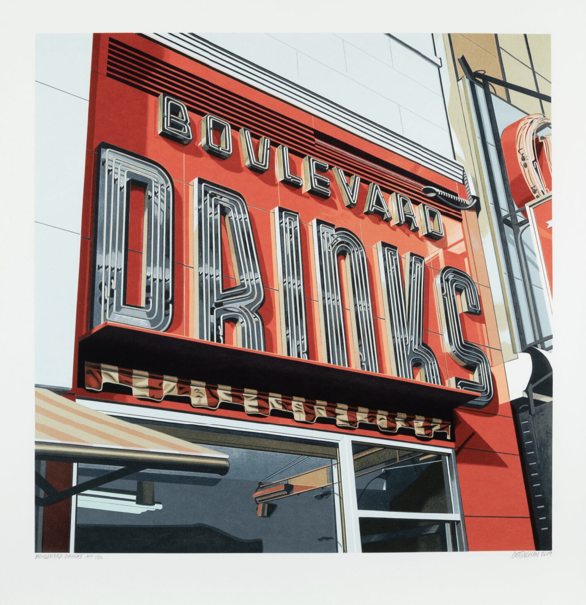 Boulevard Drinks by Robert Cottingham