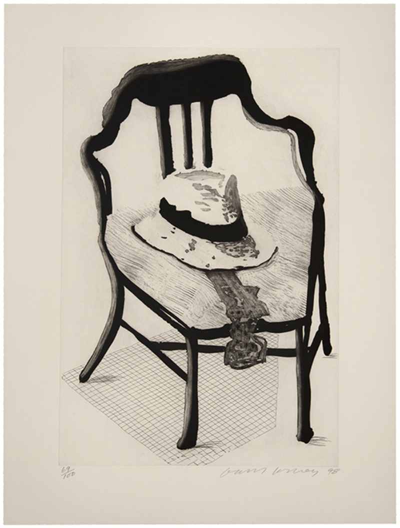 Panama Hat with a Bow Tie on a Chair, from The Geldzahler Portfolio by David Hockney