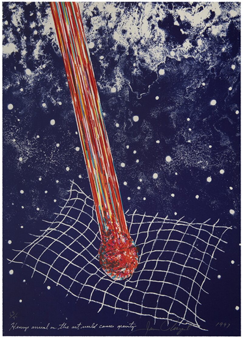 Henry’s Arrival on the Art World Causes Gravity, from The Geldzahler Portfolio by James Rosenquist