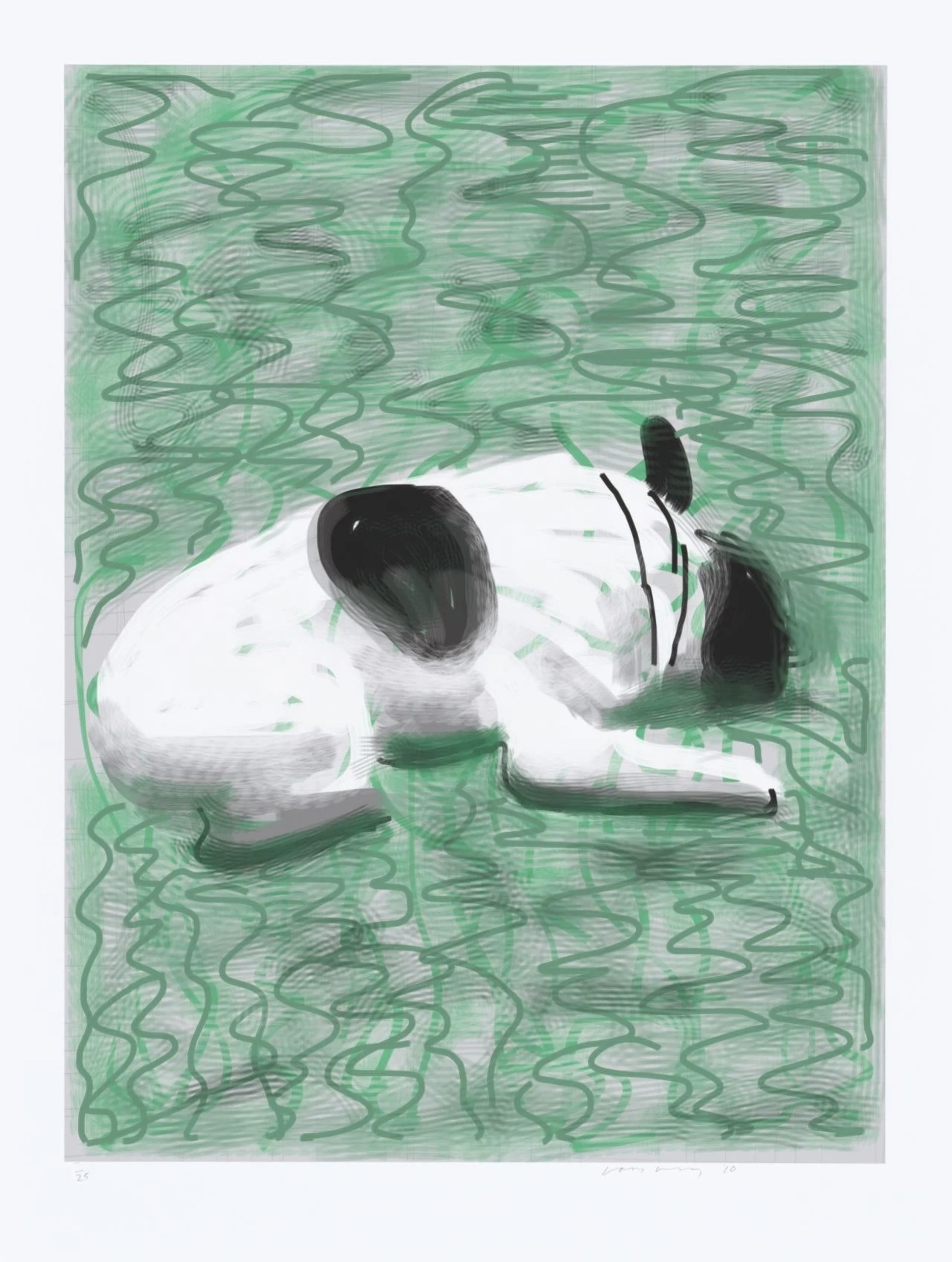 iPad drawing – Moujik by David Hockney