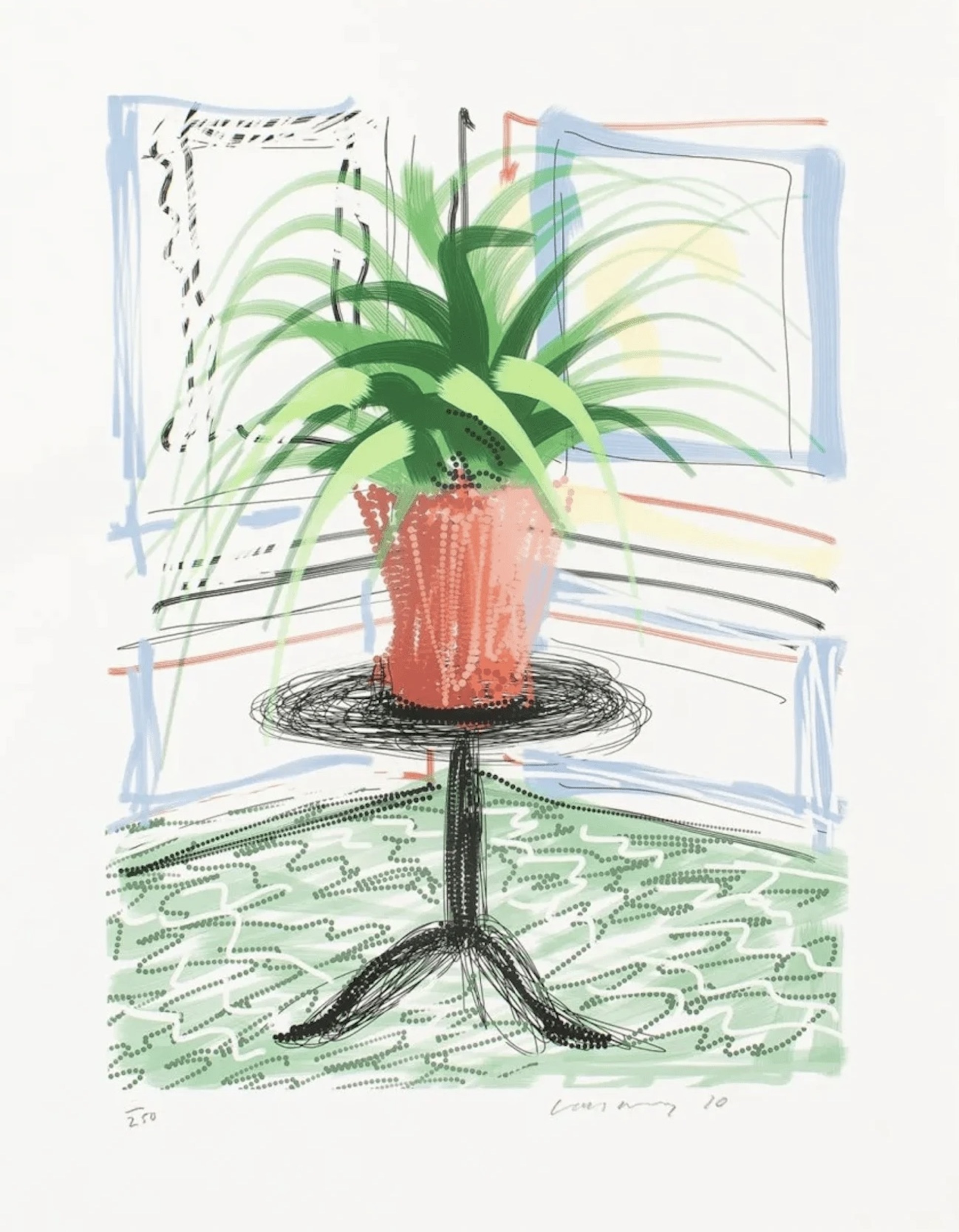 iPad Drawing Untitled #468 by David Hockney