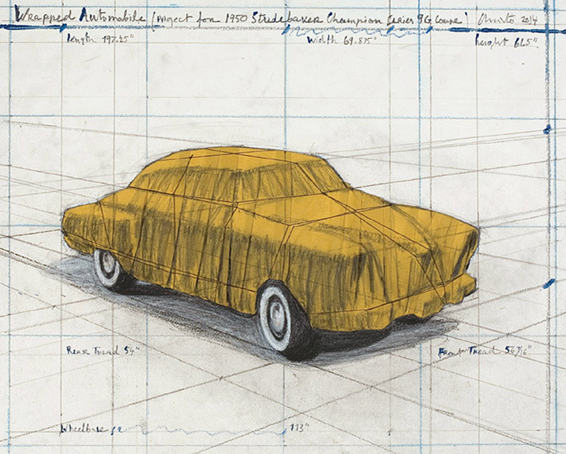 Wrapped Automobile, Project for Studebaker by Christo and Jeanne-Claude