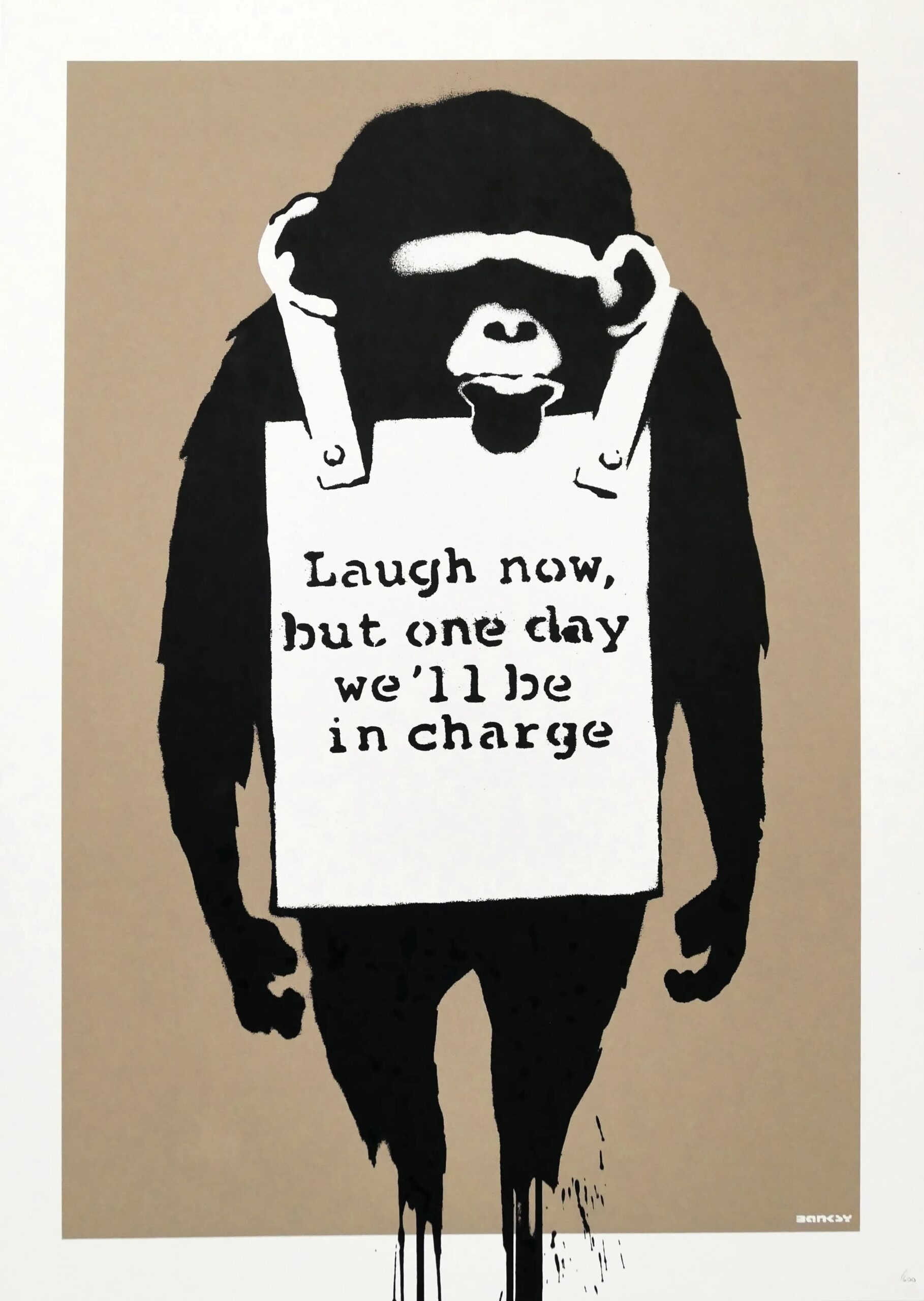 Laugh Now (unsigned) by Banksy