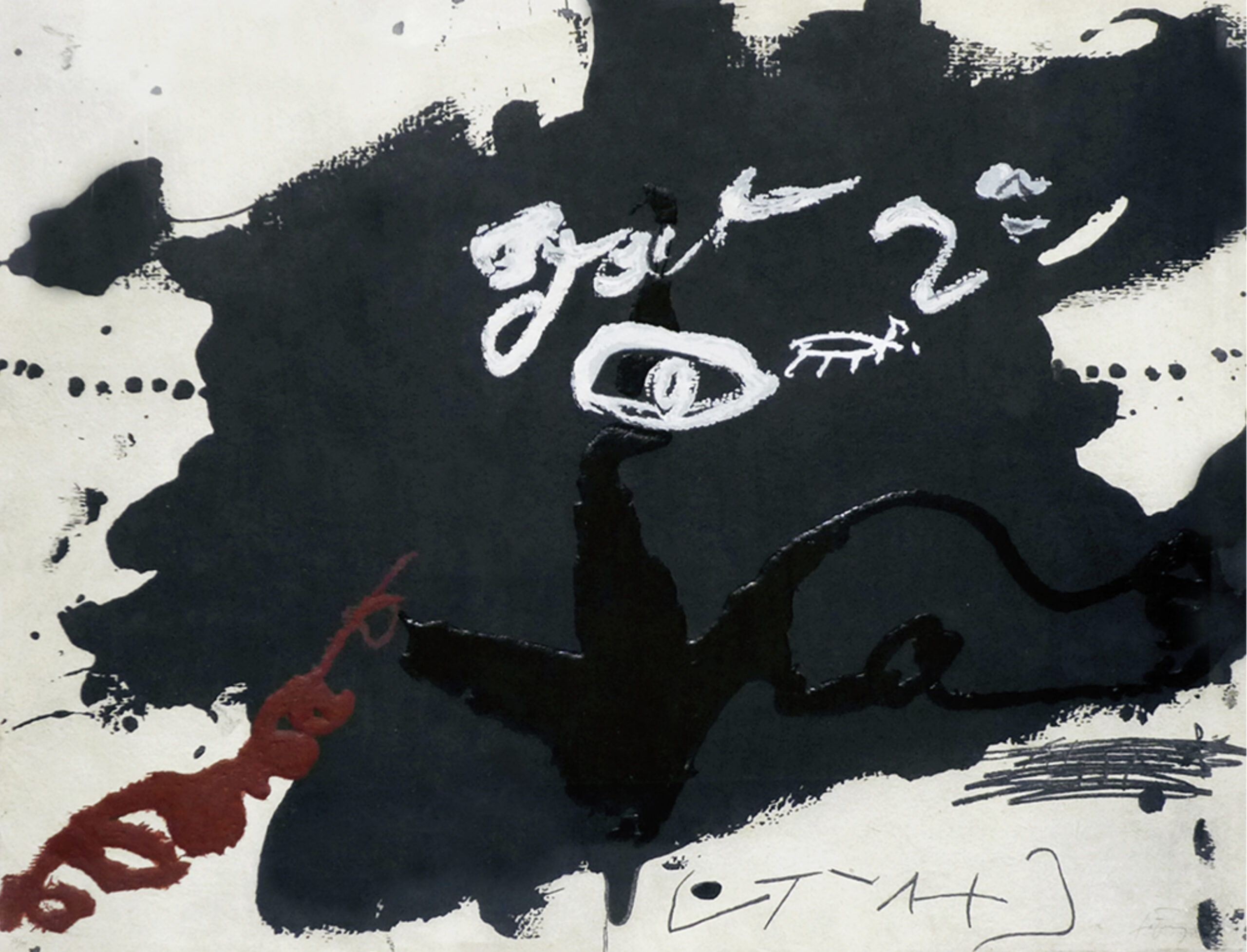 Roig i negre I by Antoni Tapies