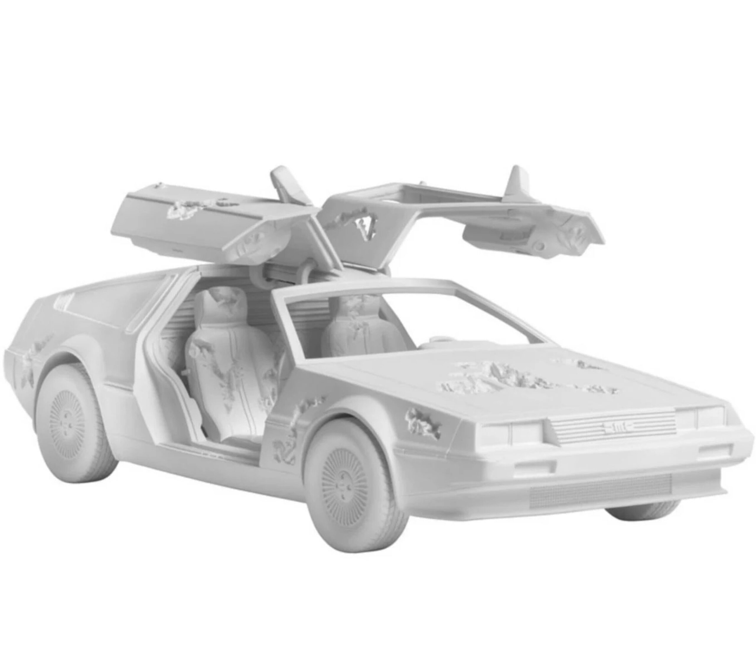 Eroded Delorean (white)