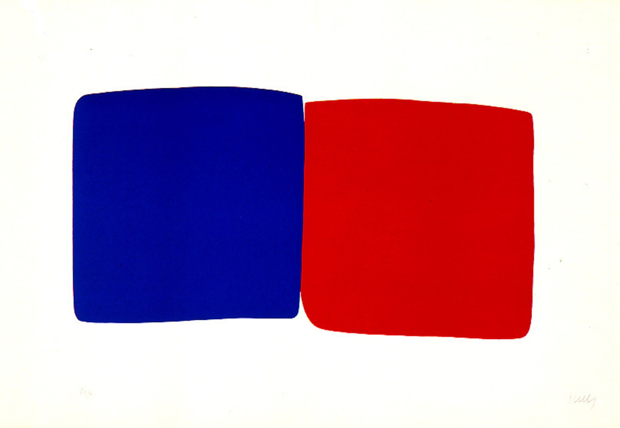 Dark Blue and Red (Bleu Foncé et Rouge) by Ellsworth Kelly