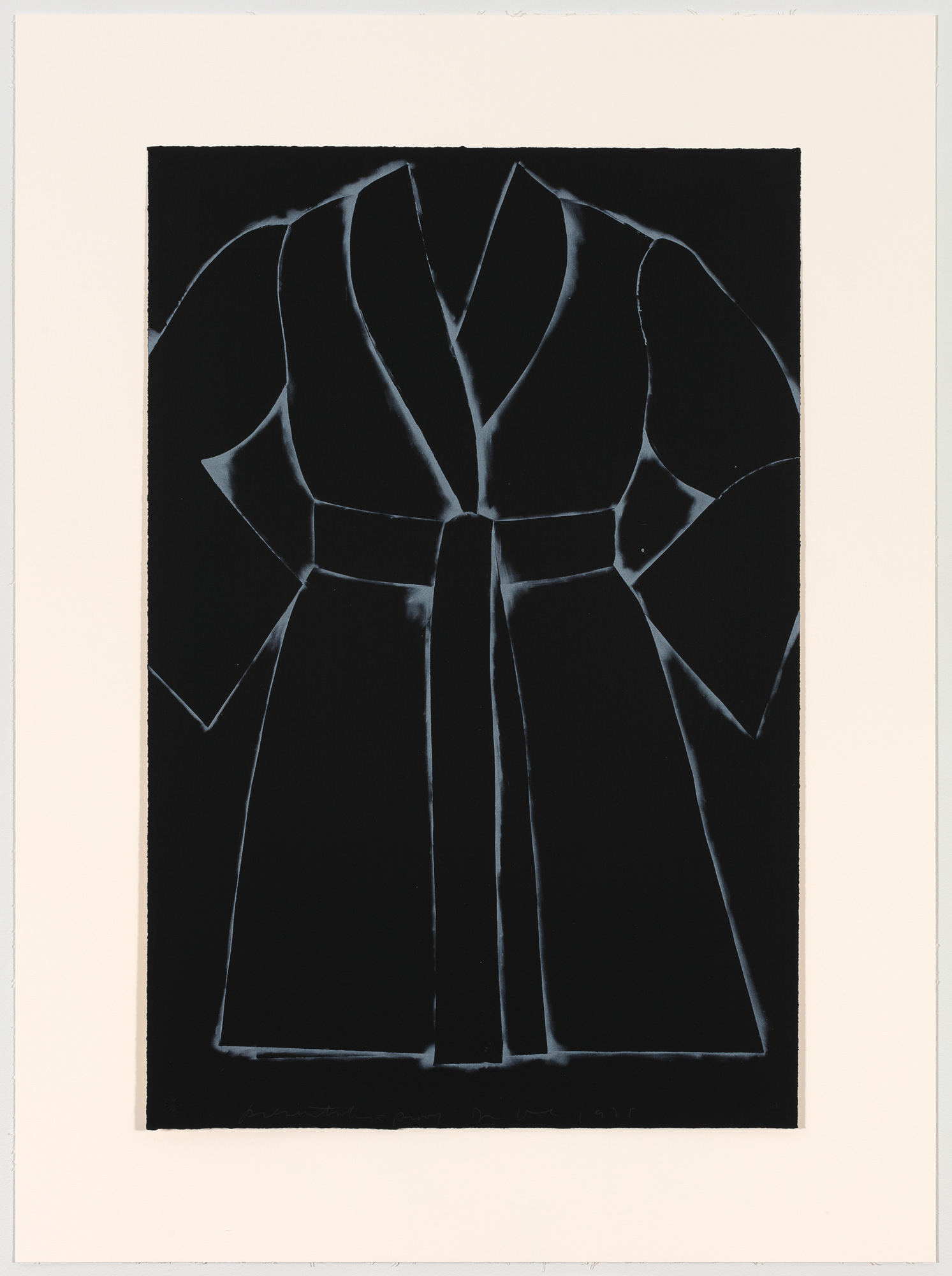 Black and White Bathrobe by Jim Dine