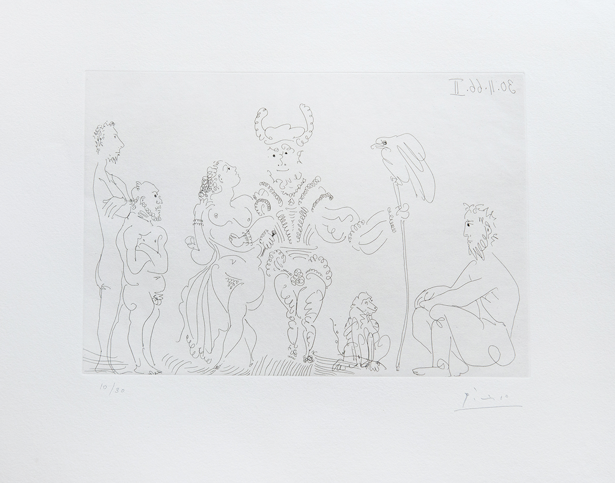 Plate 1, from: Le Cocu Magnifique by Pablo Picasso