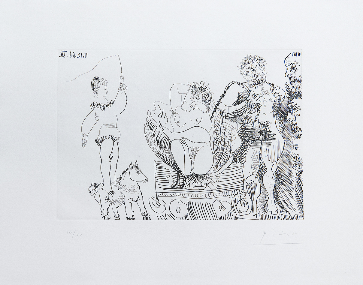 Plate 7, from: Le Cocu Magnifique by Pablo Picasso