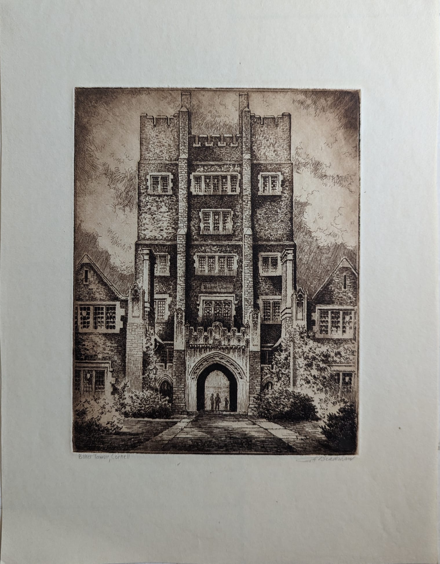 Baker Tower, Cornell by George A. Bradshaw