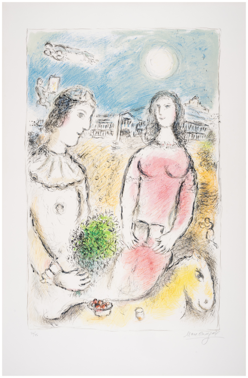 Le Couple au Crépuscule by Marc Chagall