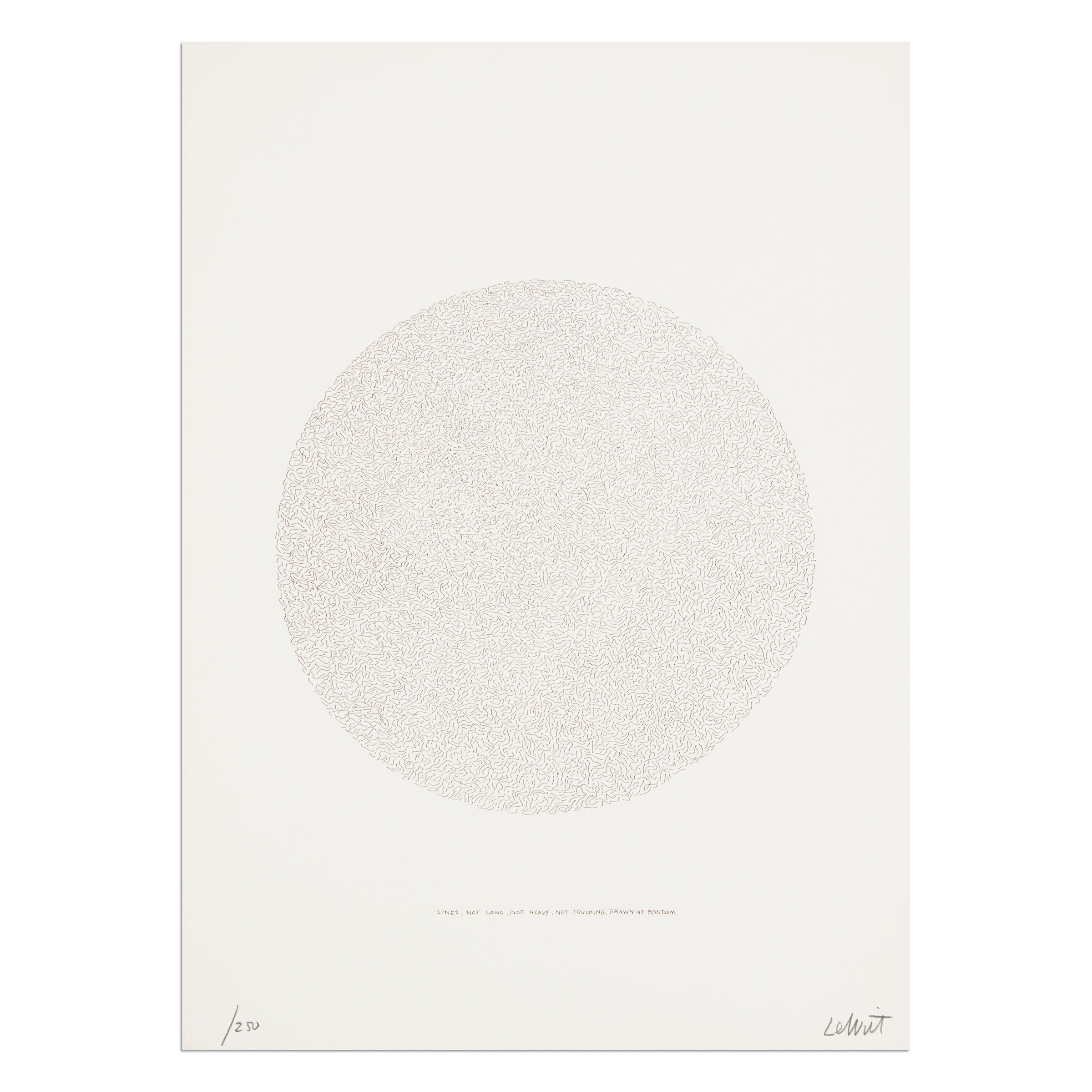 Lines, Not Long, Not Heavy, Not Touching, Drawn at Random (Circle) by Sol LeWitt