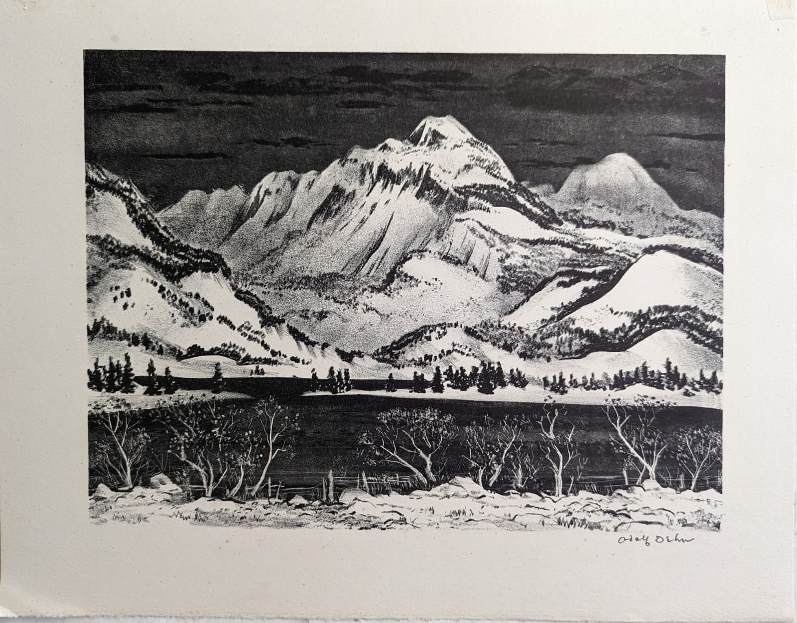 Snow Mountain (or Lake in the Mountains) by Adolf Arthur Dehn