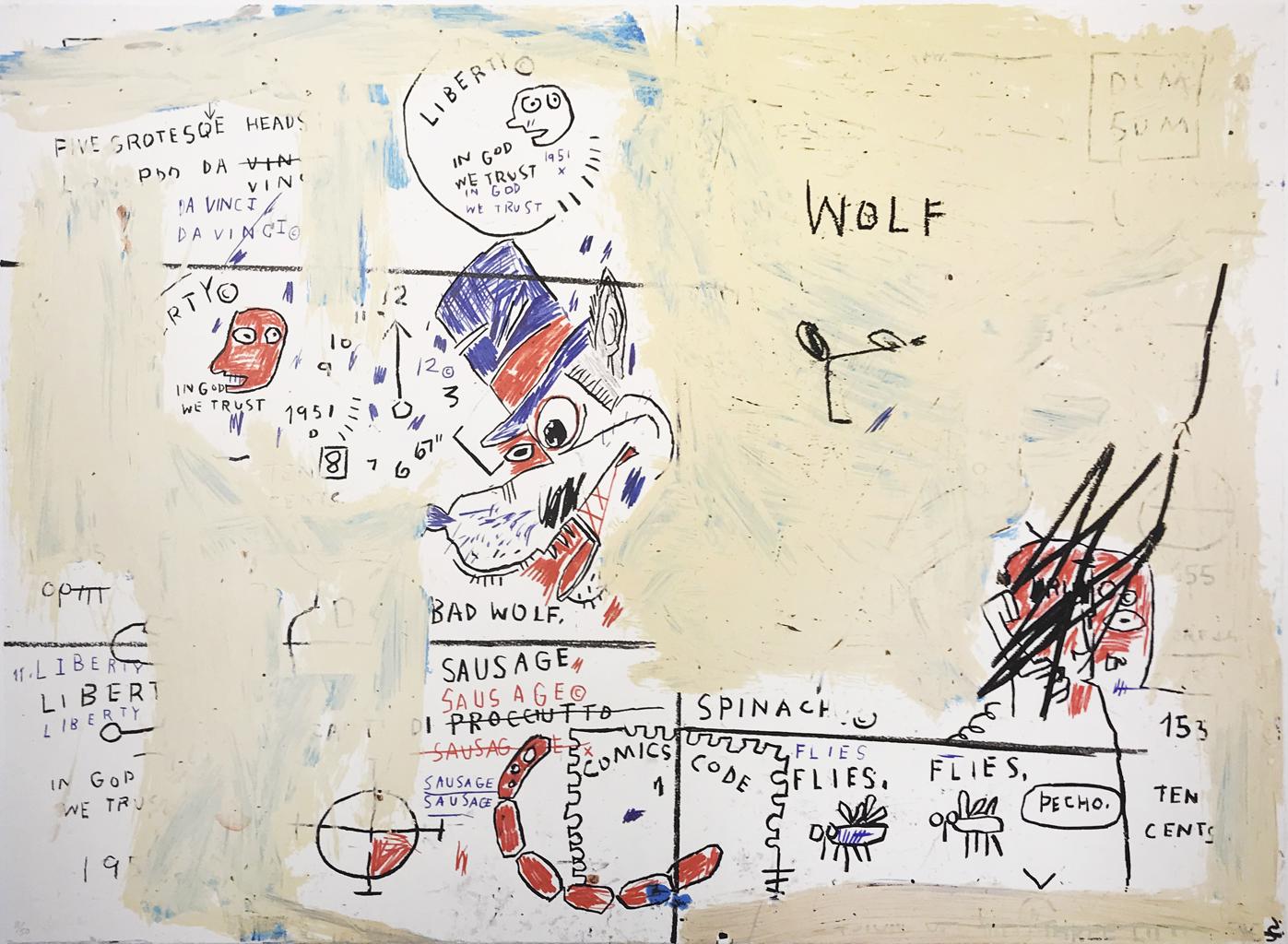 Wolf Sausage by Jean-Michel Basquiat