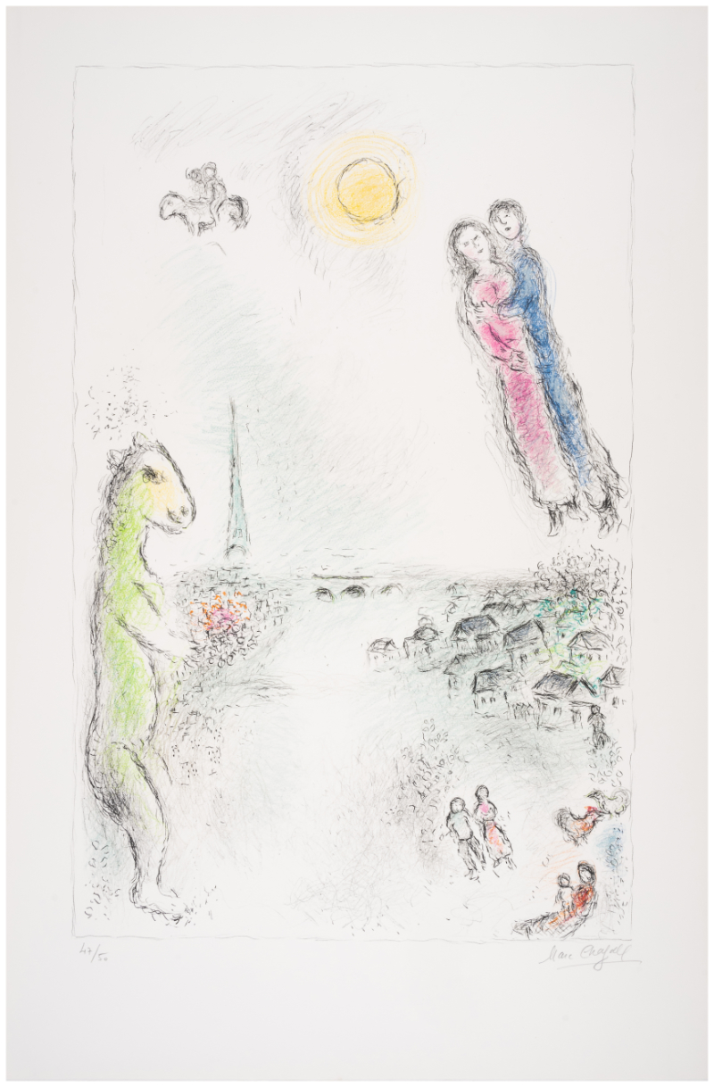 Les Deux Rives by Marc Chagall