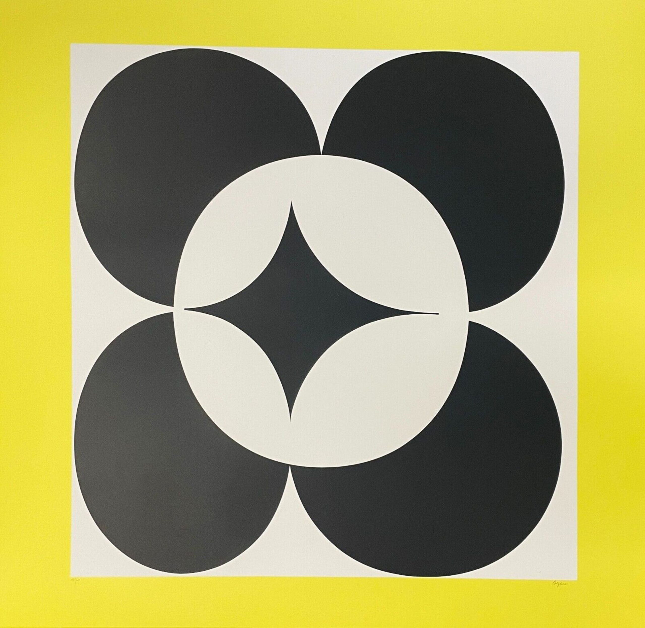 Circles in Yellow by Yaacov Agam