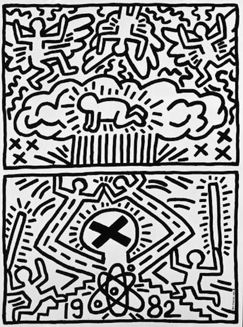 Anti-Nuclear Rally (Poster)  Poster For Nuclear Disarmament by Keith Haring