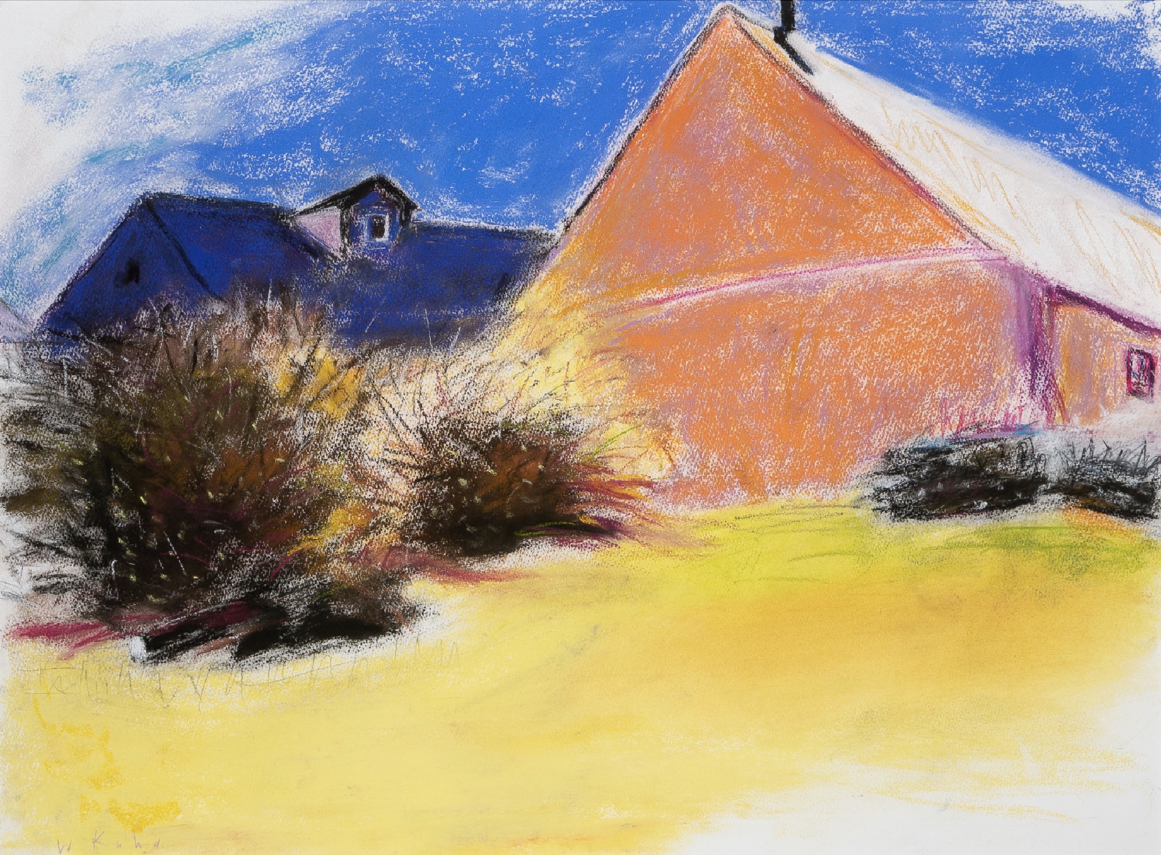 Barns Near the Atlantic Golf Club by Wolf Kahn