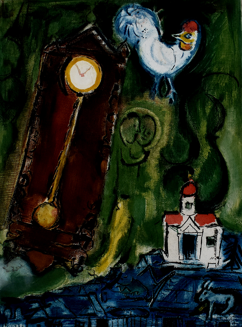 The Rooster and the Clock by Marc Chagall