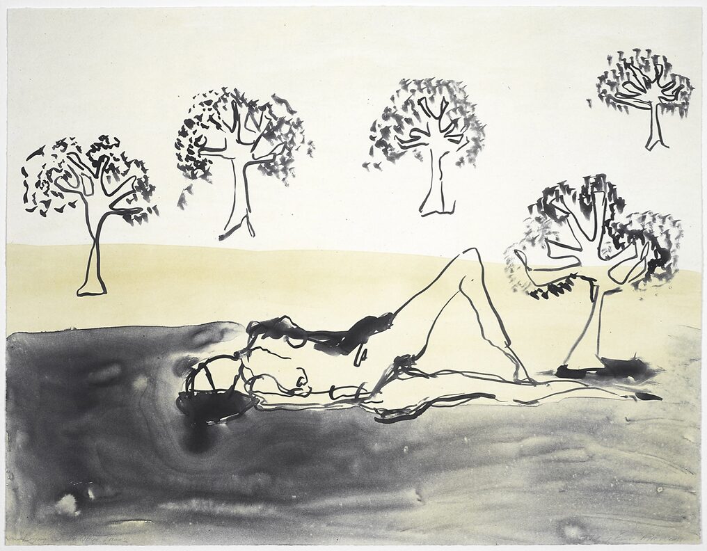 Tracey Emin Laying with the Olive Trees by Tracey Emin