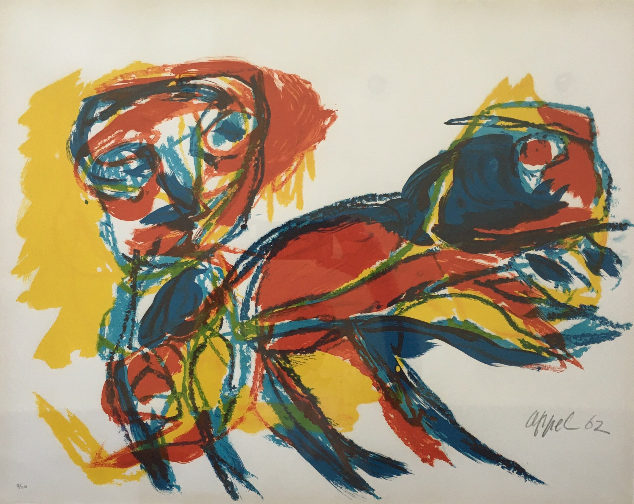 Figure et animal by Karel Appel