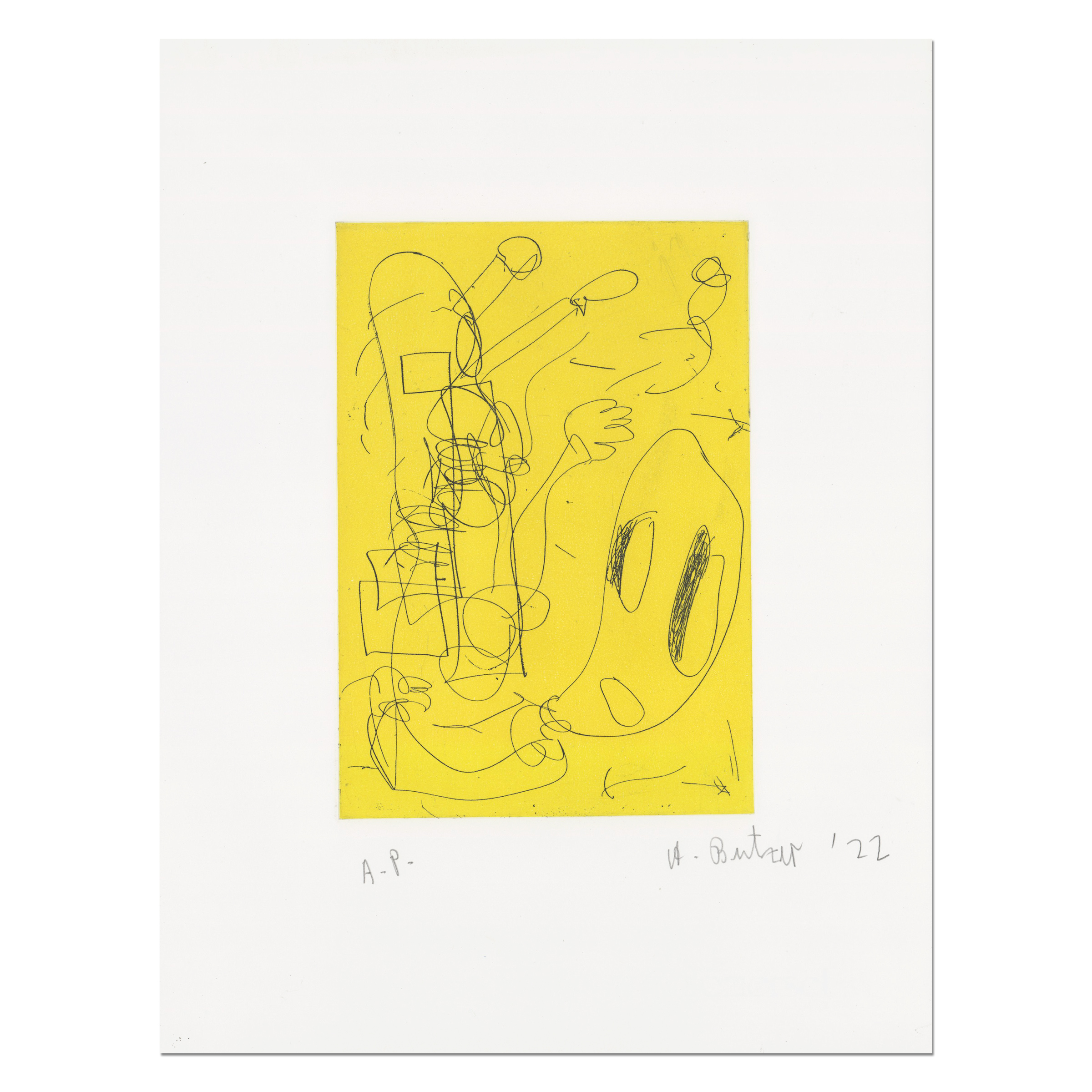 Untitled (Yellow) by André Butzer