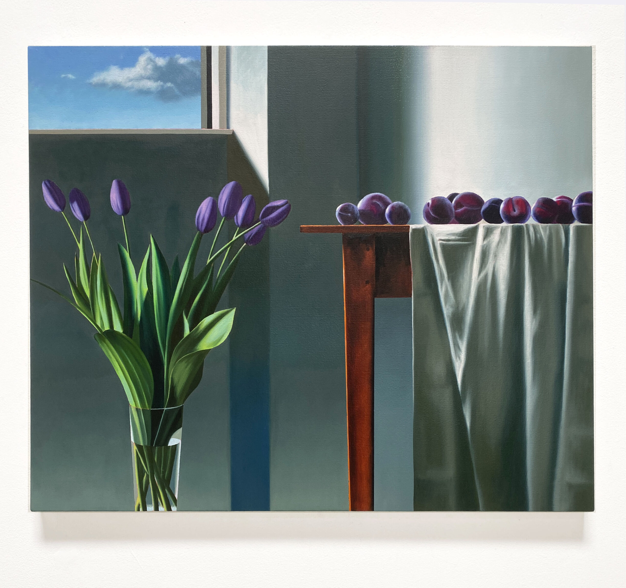 Purple Tulips and Plums by Bruce Cohen