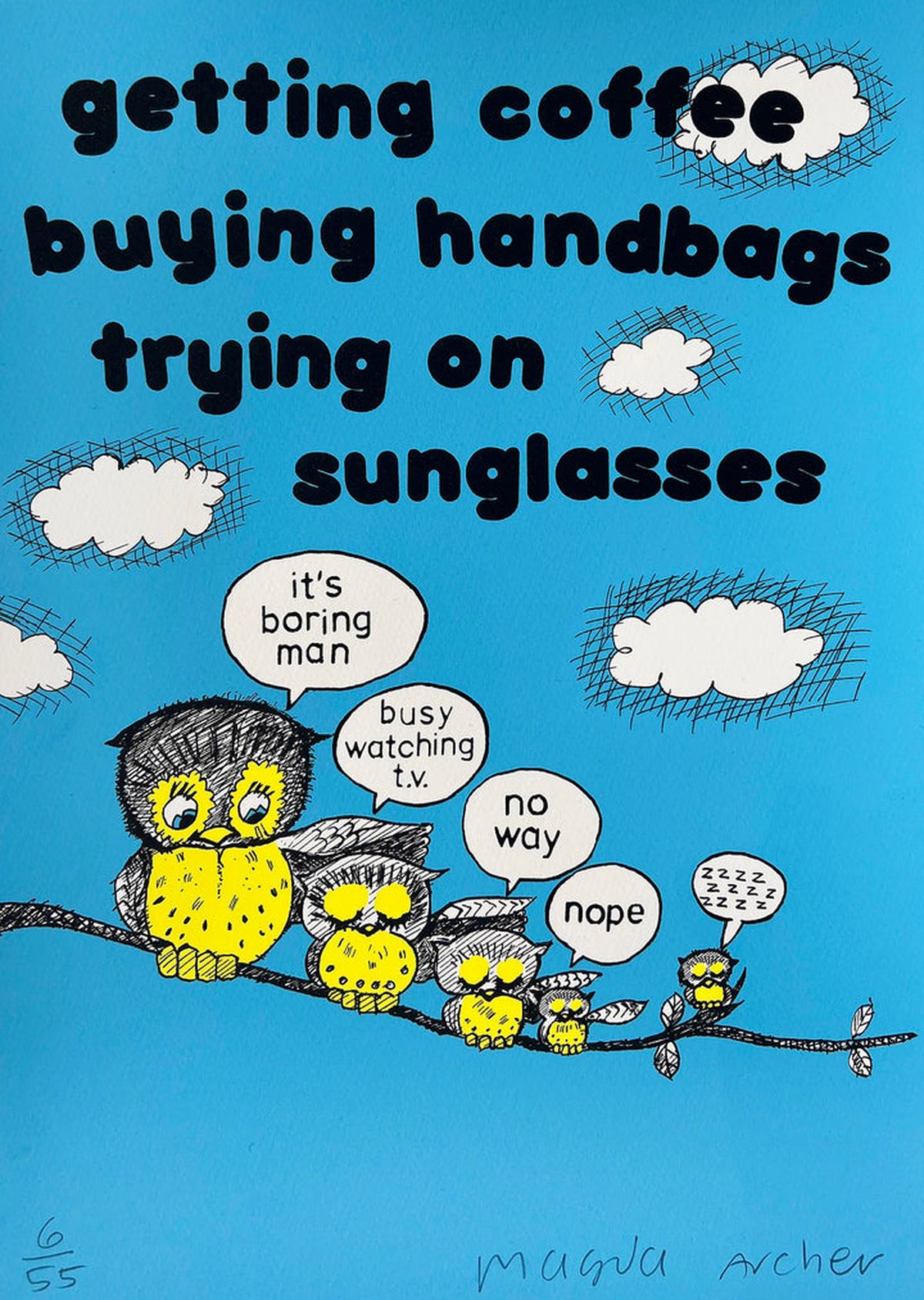 Getting Coffee, Buying Handbags, Trying on Sunglasses by Magda Archer