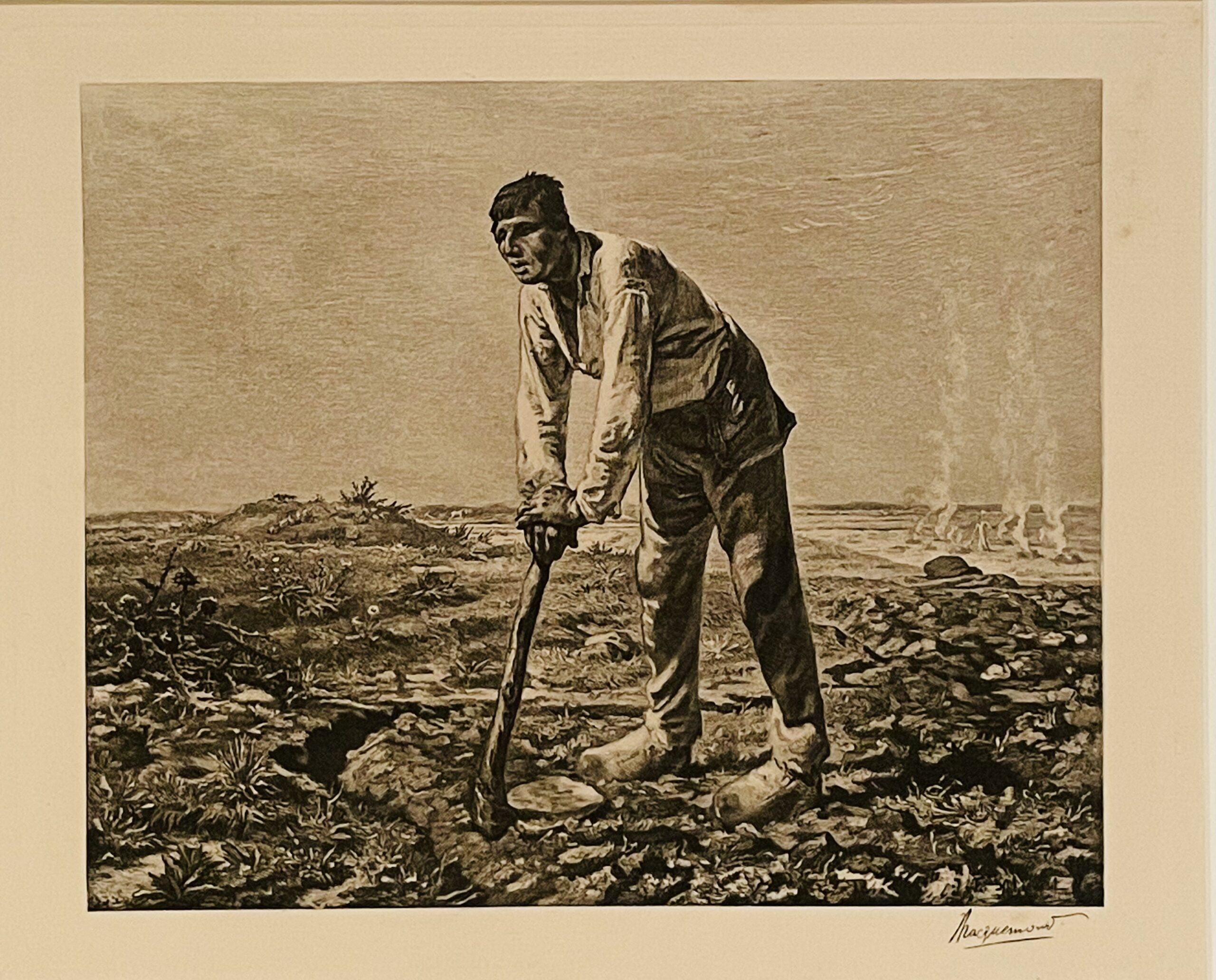 Labor or Farmer with a Hoe by Félix Bracquemond