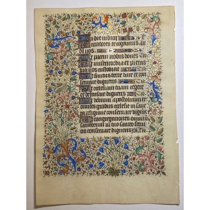 Leaf from a Book of Hours, use of Rouen by Dunois Master