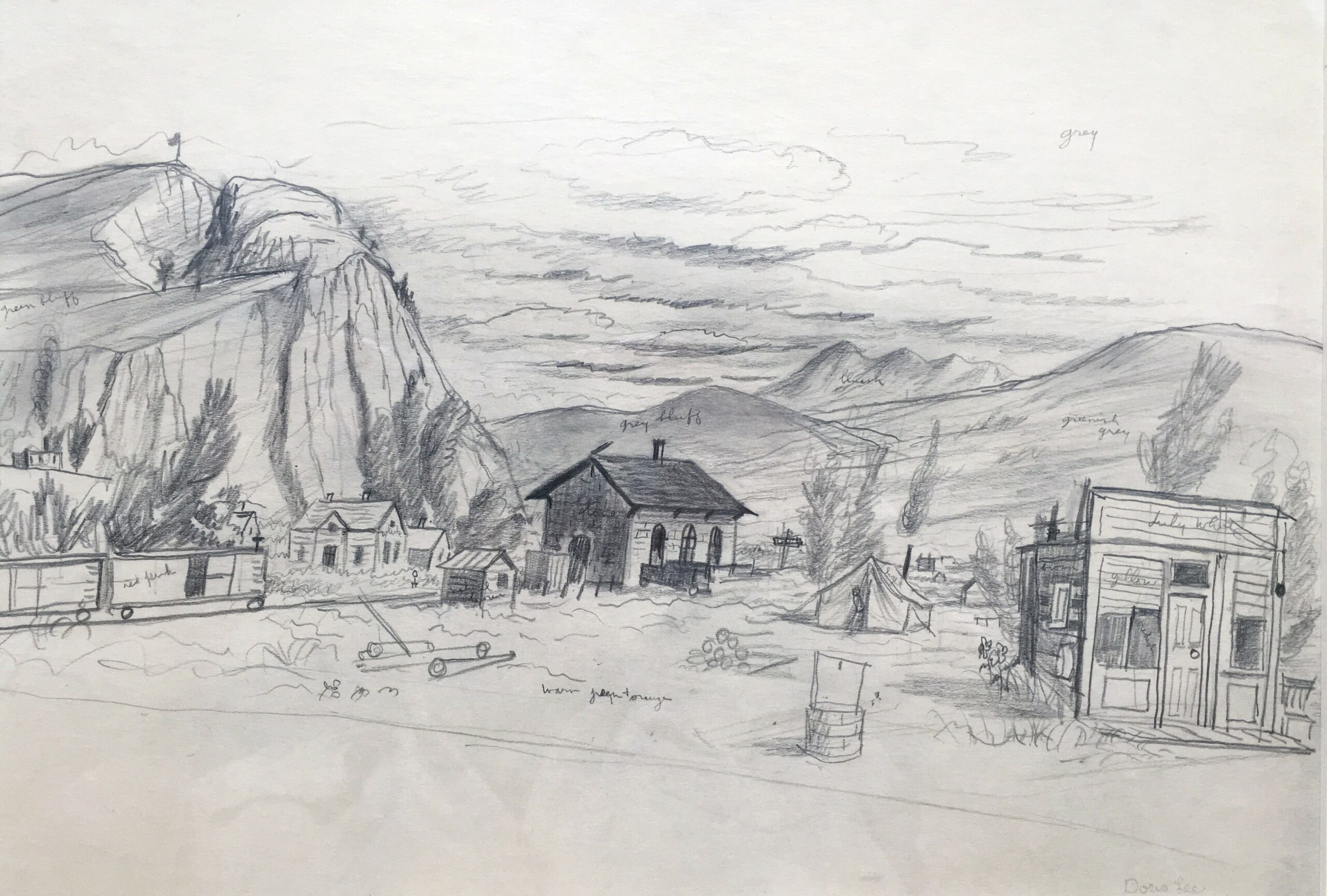 Railroad Station – Creede, Colorado by Doris Lee