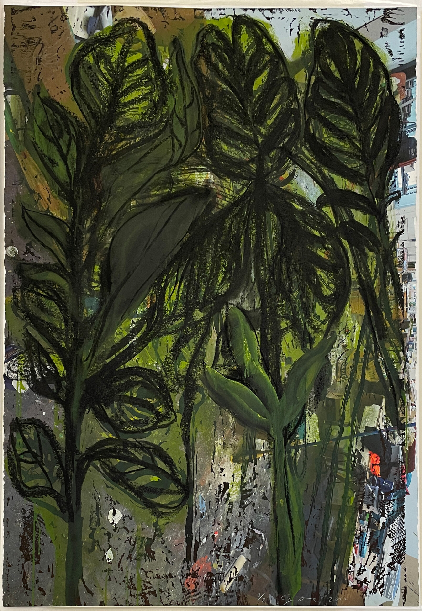 Nature and Green Acrylic by Jim Dine