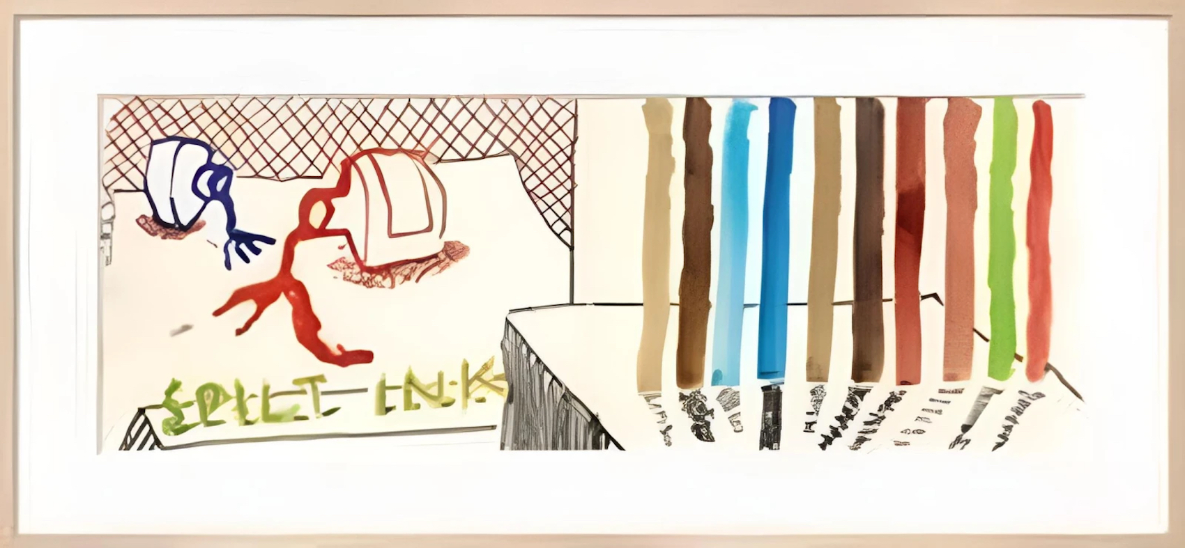 Spilt Ink With Tests by David Hockney