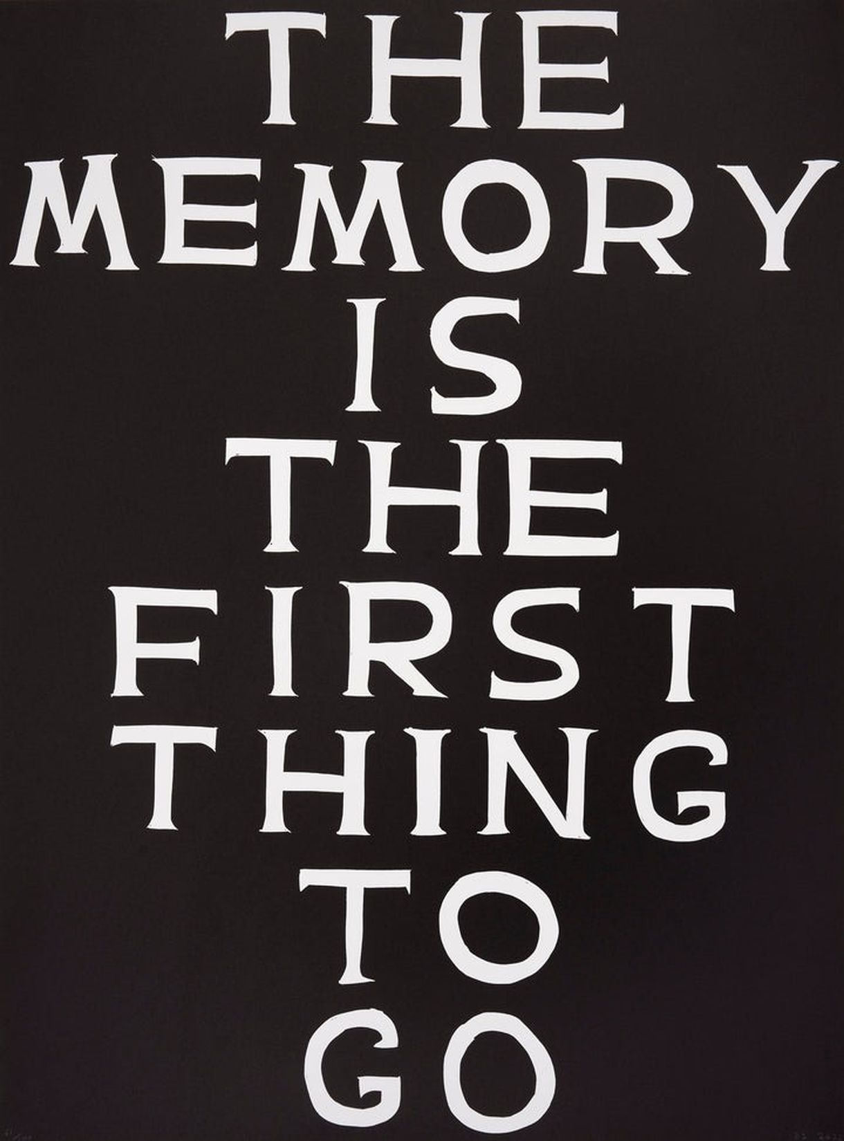 The Memory Is The First To Go by David Shrigley