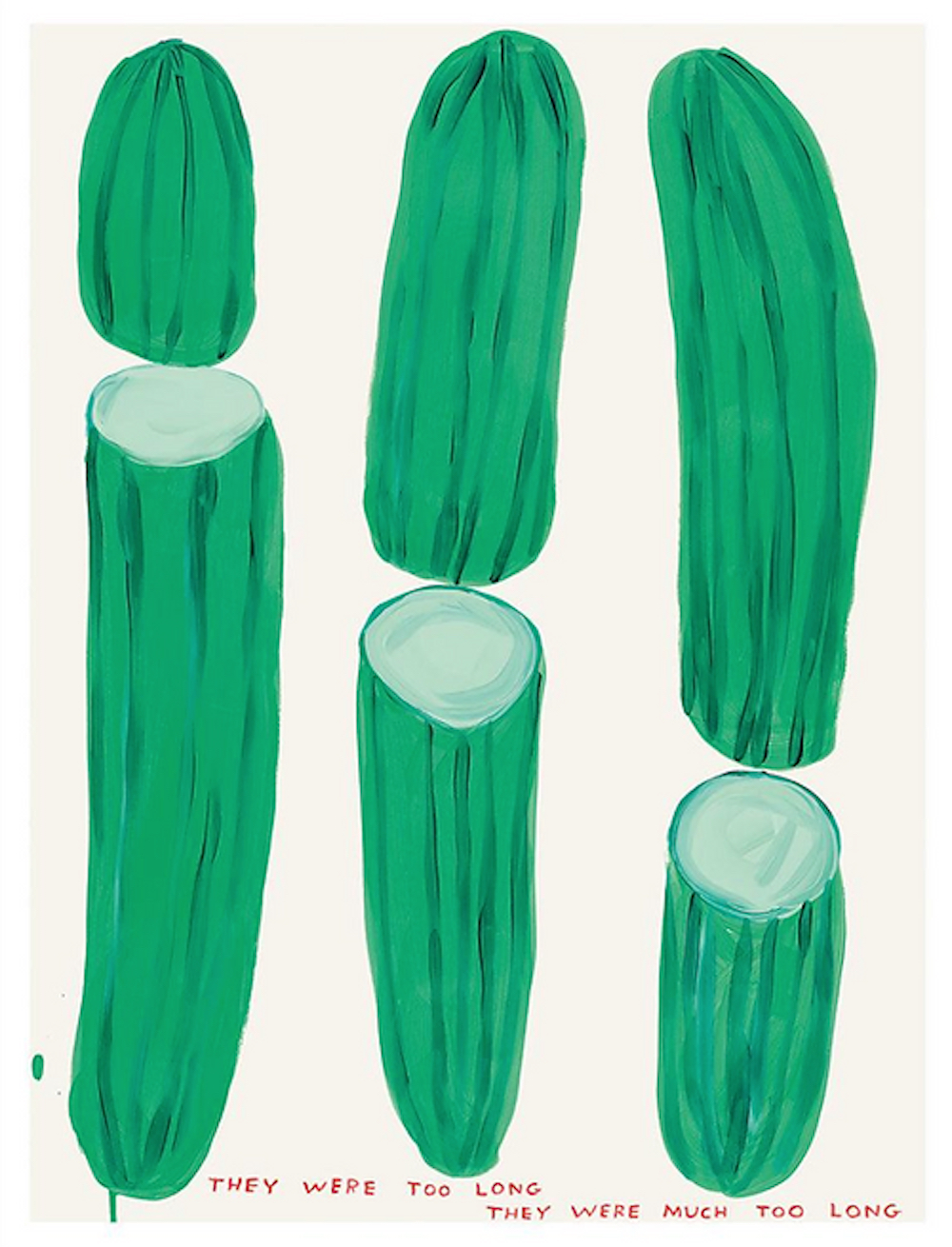 They Were Too Long – Cucumber by David Shrigley