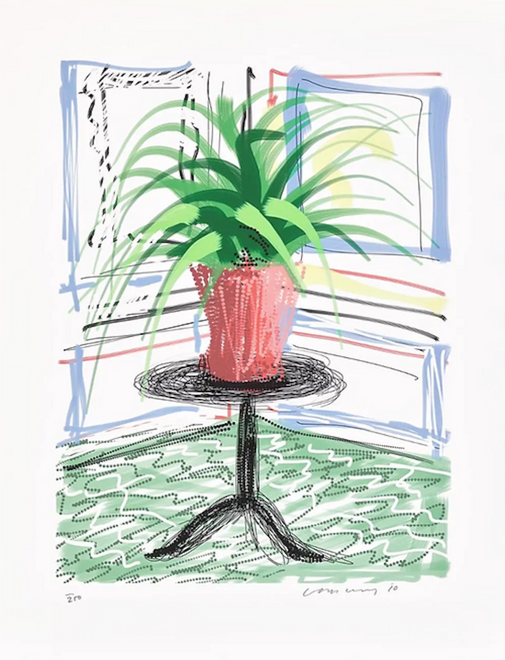 Untitled No. 468 iPad Drawing from A Bigger Book by David Hockney