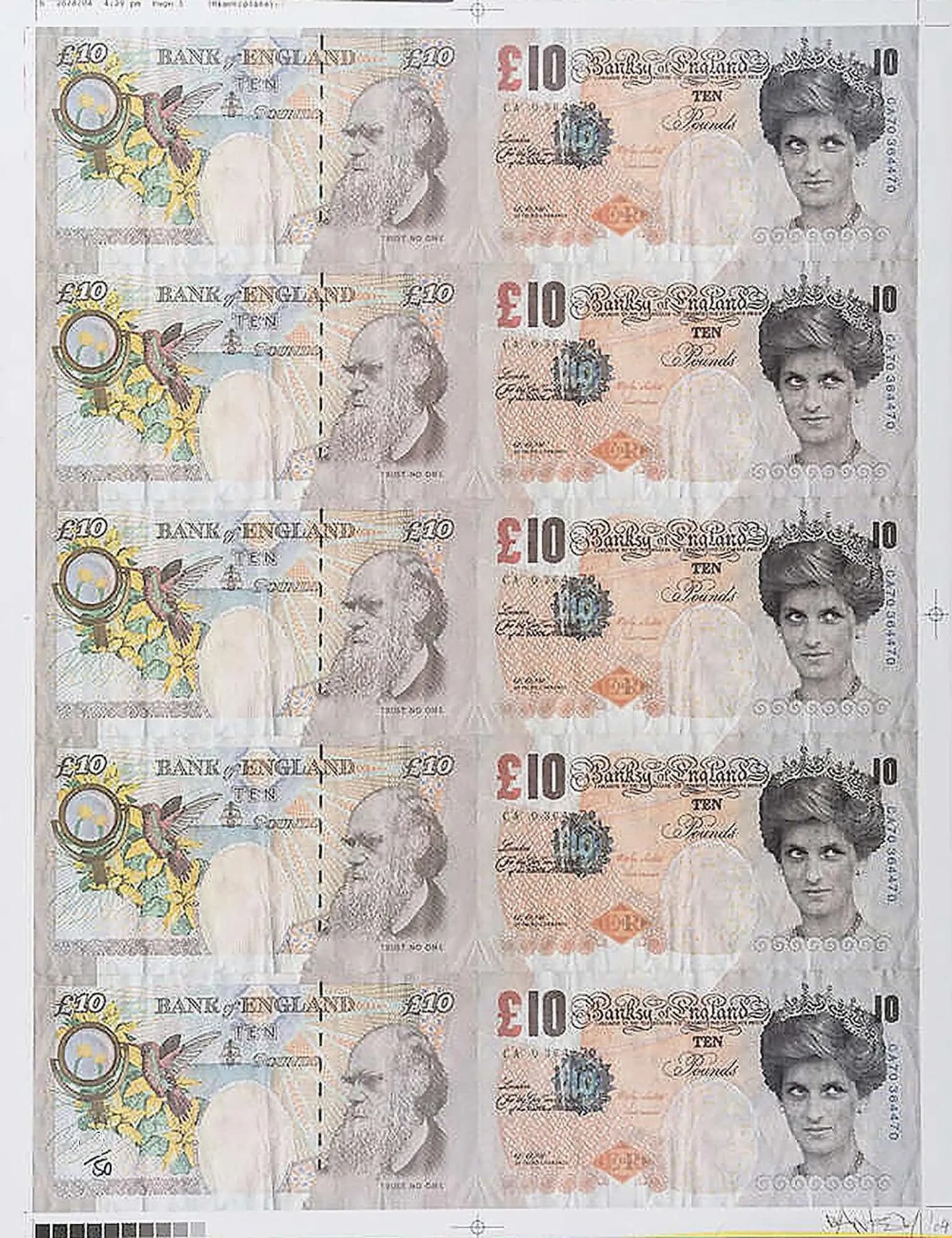 Di-faced Tenners by Banksy