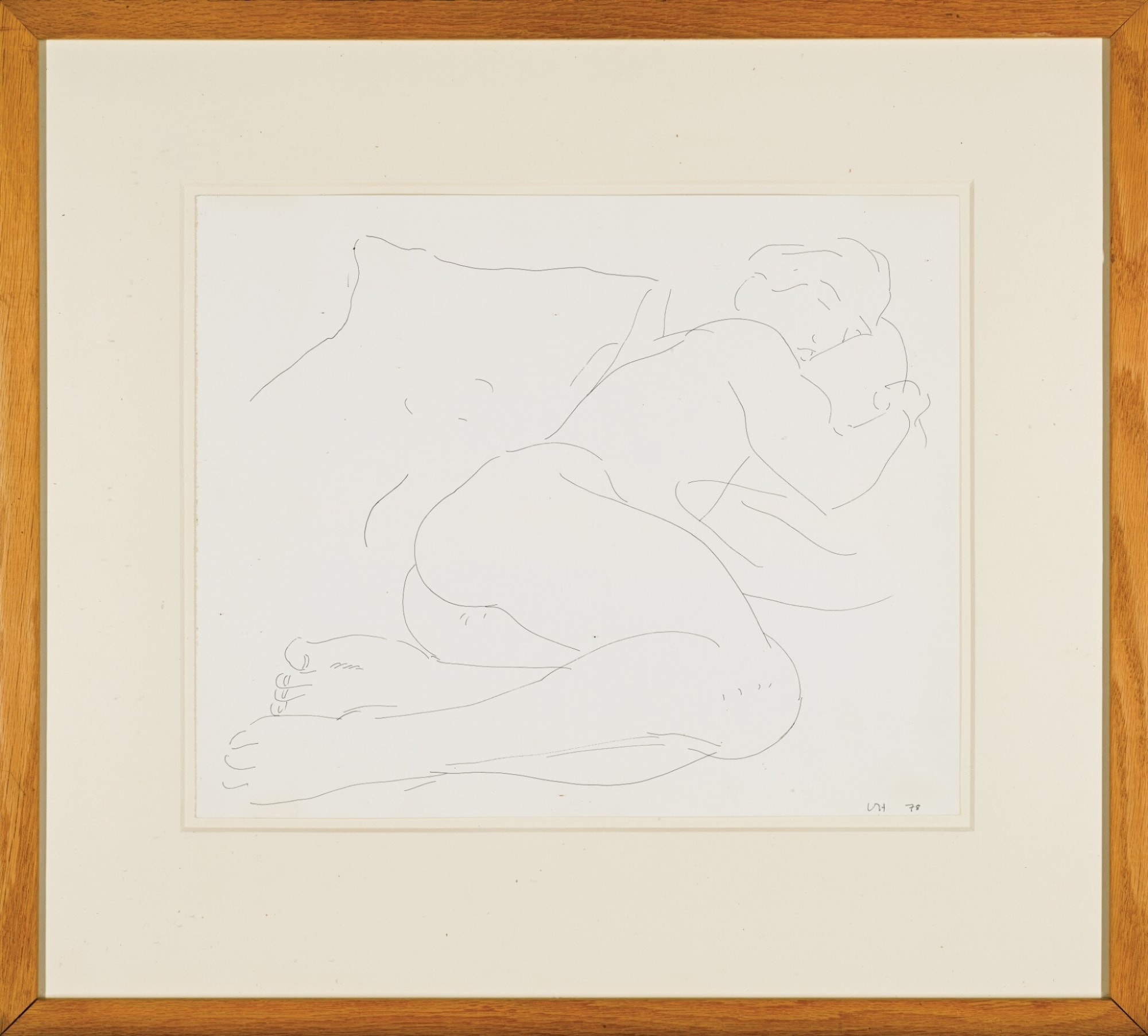 Figure Sleeping by David Hockney