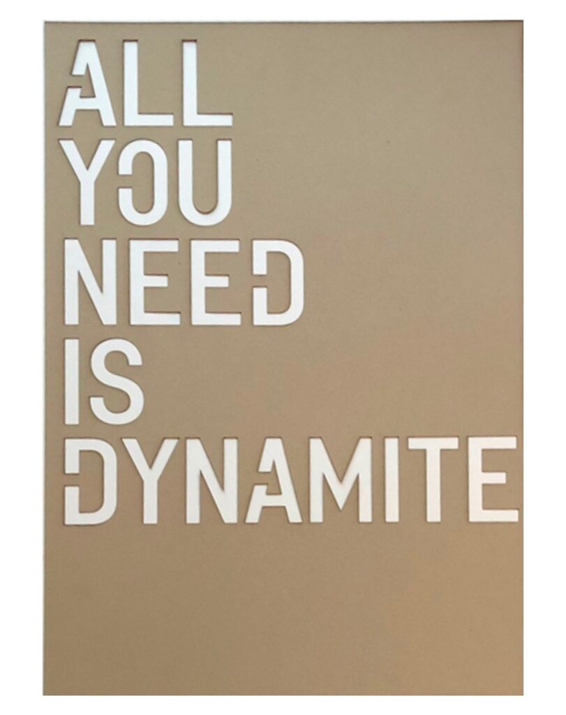 all you need is dynamite by Rirkrit Tiravanija