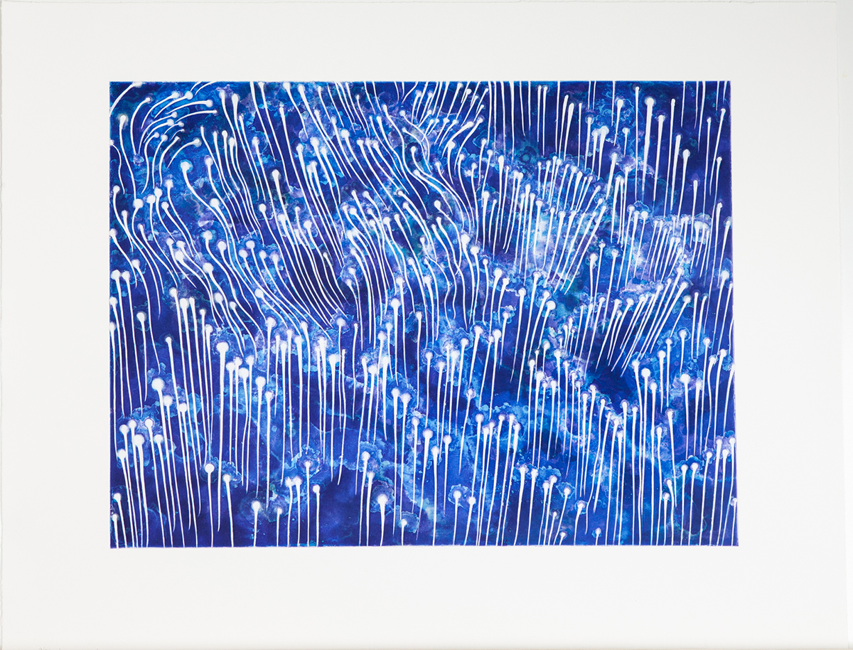 Rising (two blues) by Barbara Takenaga