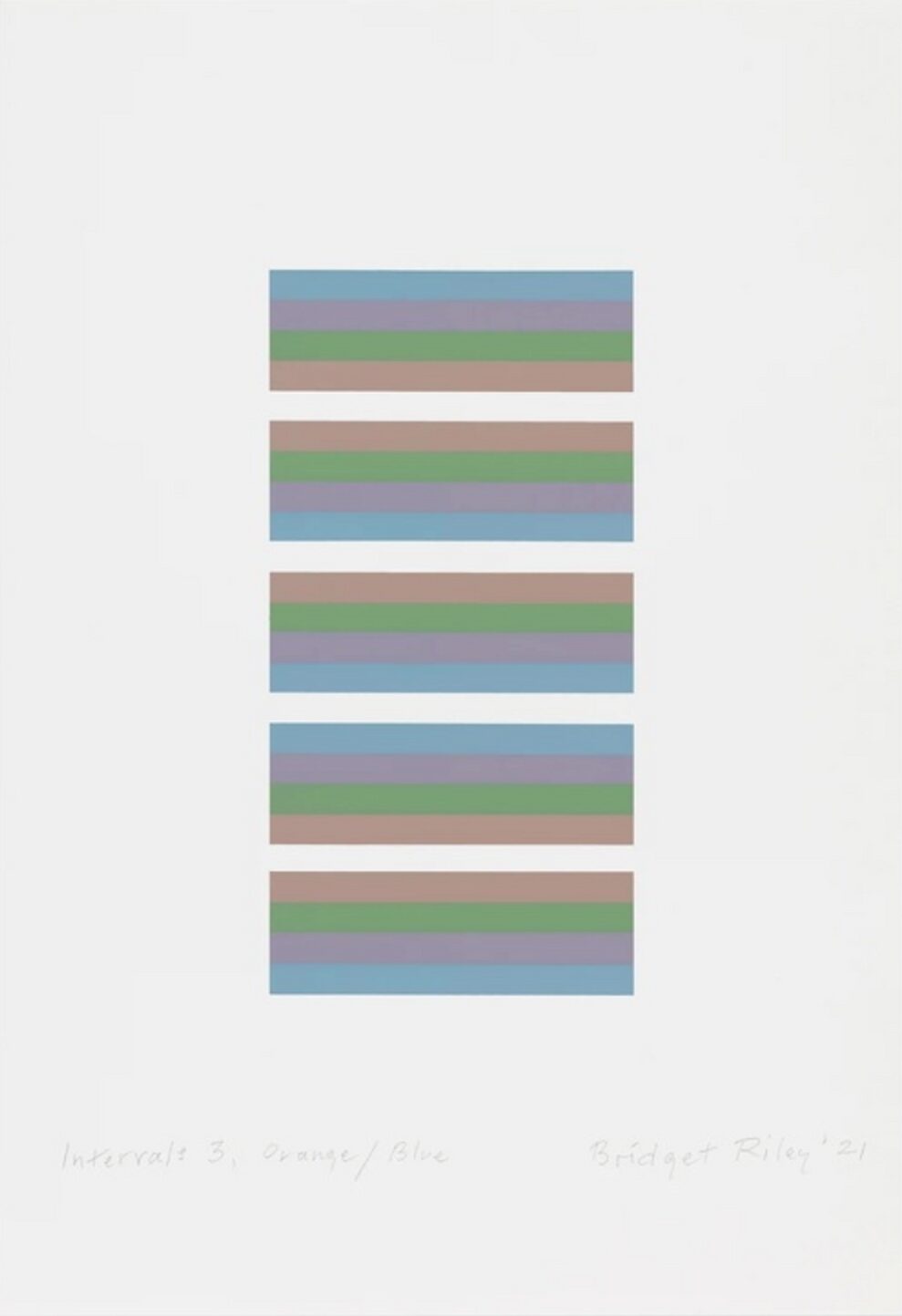 Bridget Riley Intervals 3 – Orange/Blue by Bridget Riley