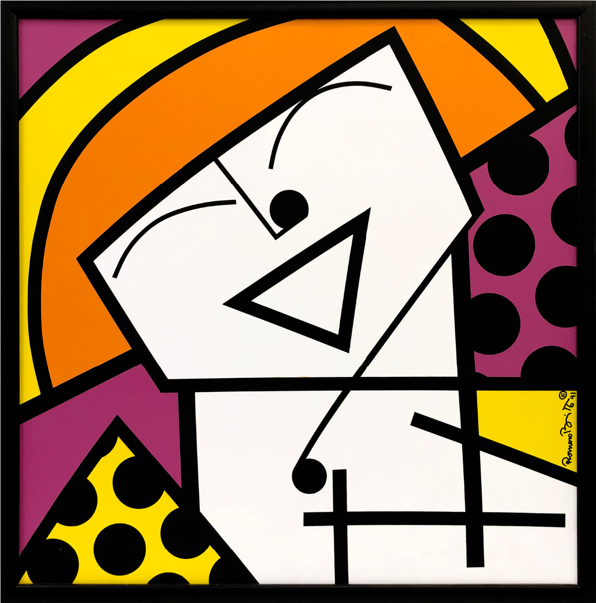 Japanese Smile (Painting) by Romero Britto