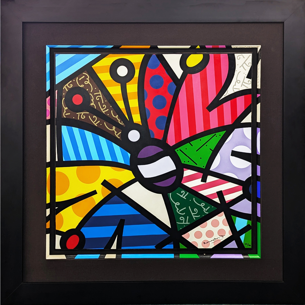 Rothschild Butterfly (Gesso Board) by Romero Britto