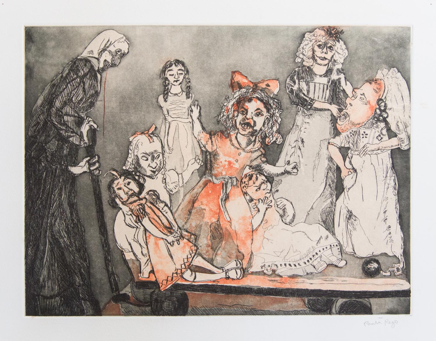 Death Goes Shopping – set of 5 unique stage proofs by Paula Rego