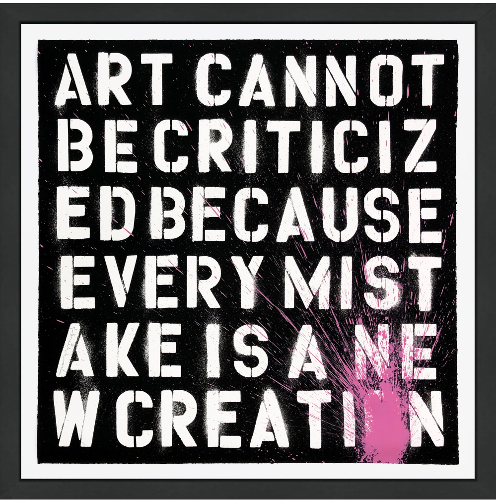 Keep Creating (Pink) by Mr. Brainwash