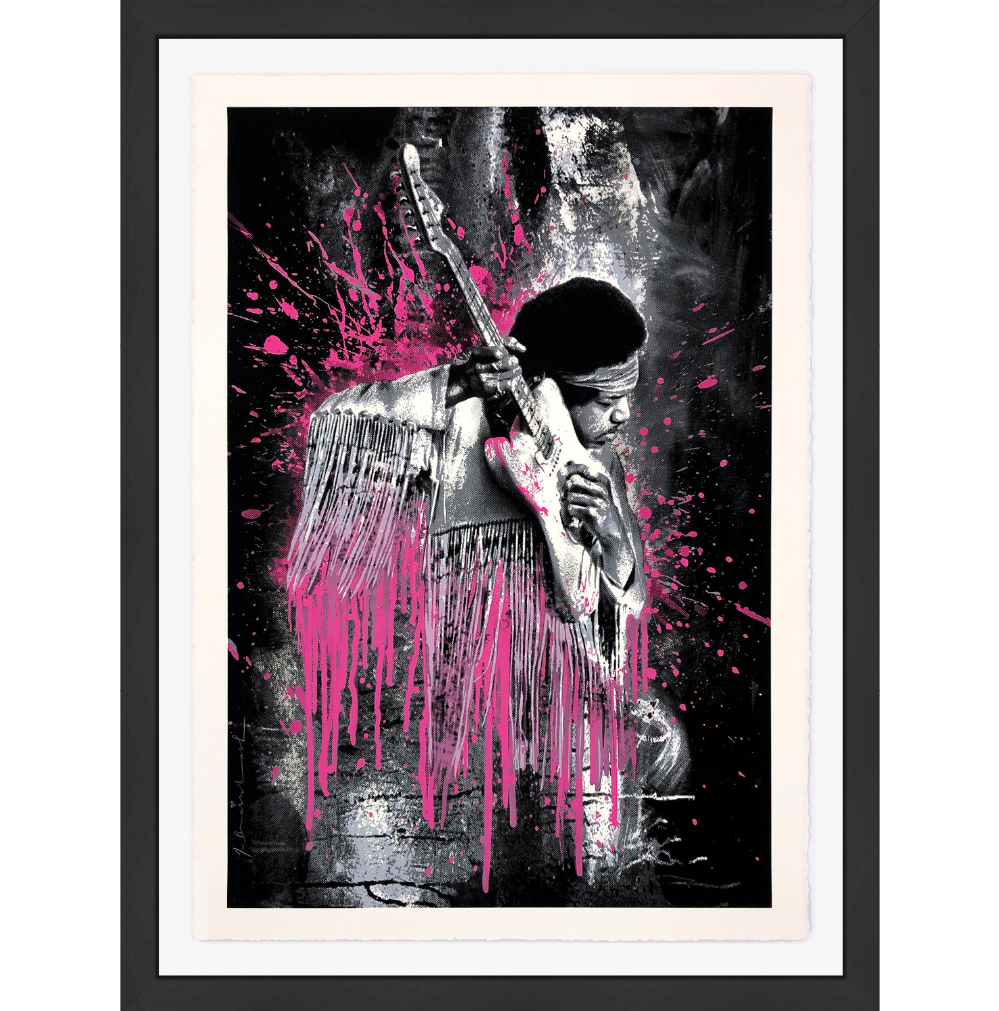 Jimi (Pink) by Mr. Brainwash