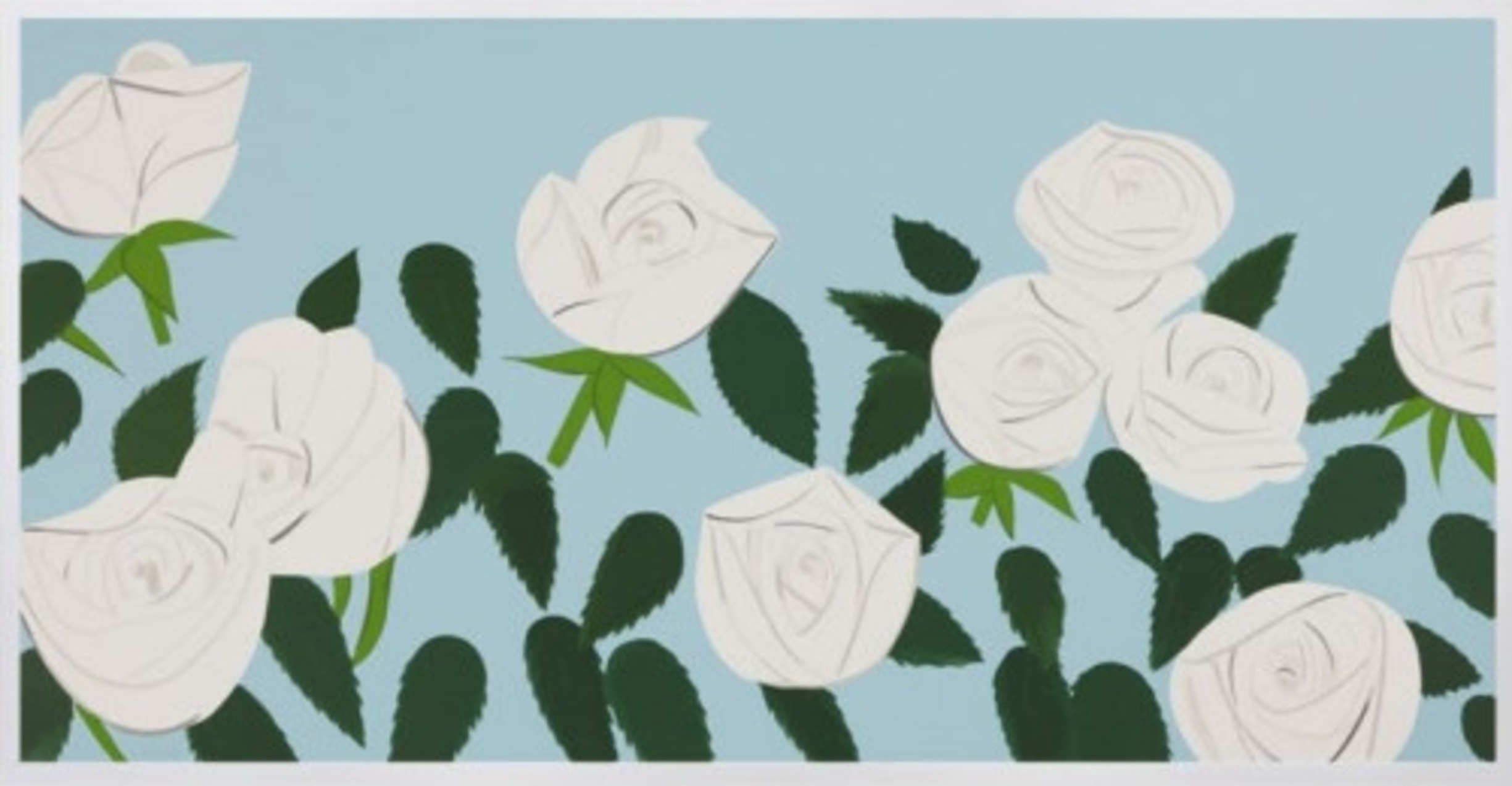 White Roses by Alex Katz