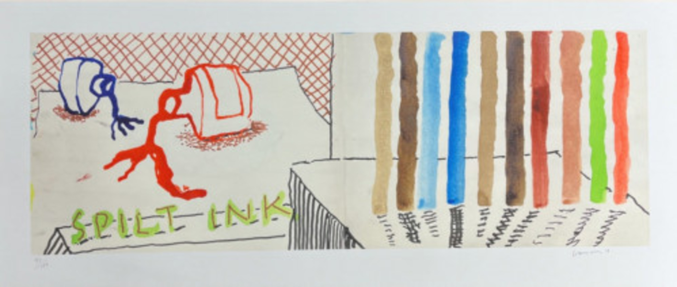 Spilt Ink with Tests by David Hockney