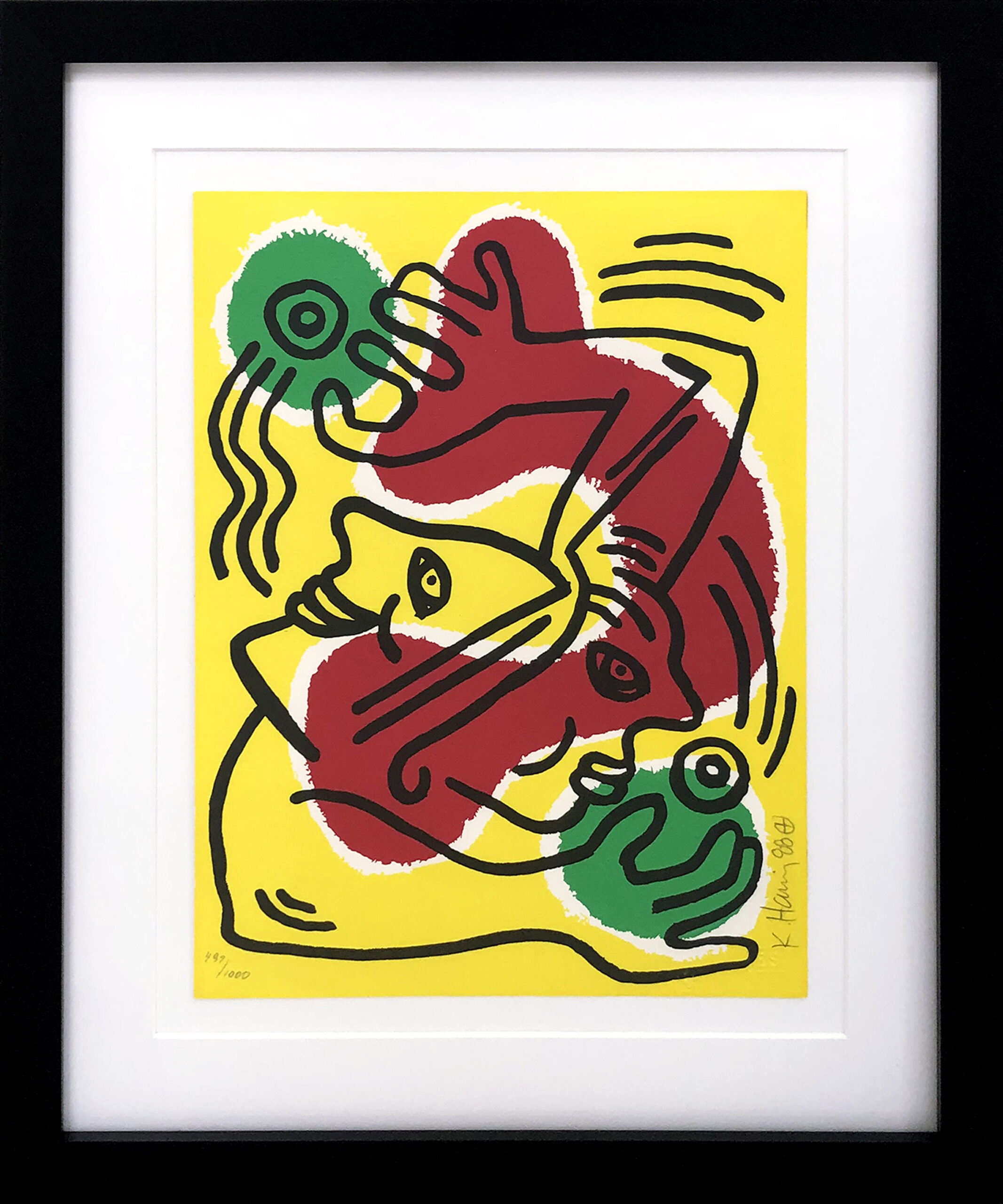 International Volunteer Day (hand signed) by Keith Haring