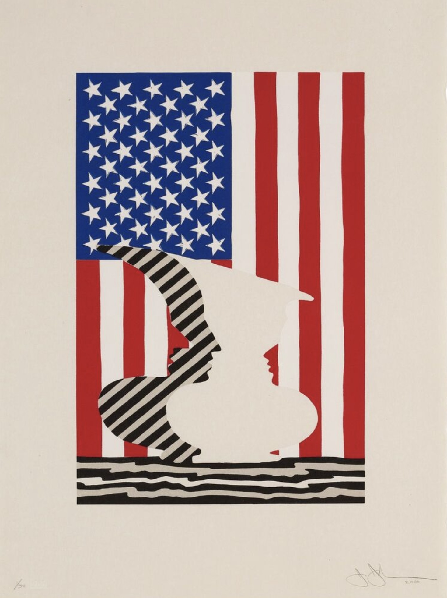 Untitled (Flag and Vase) by Jasper Johns